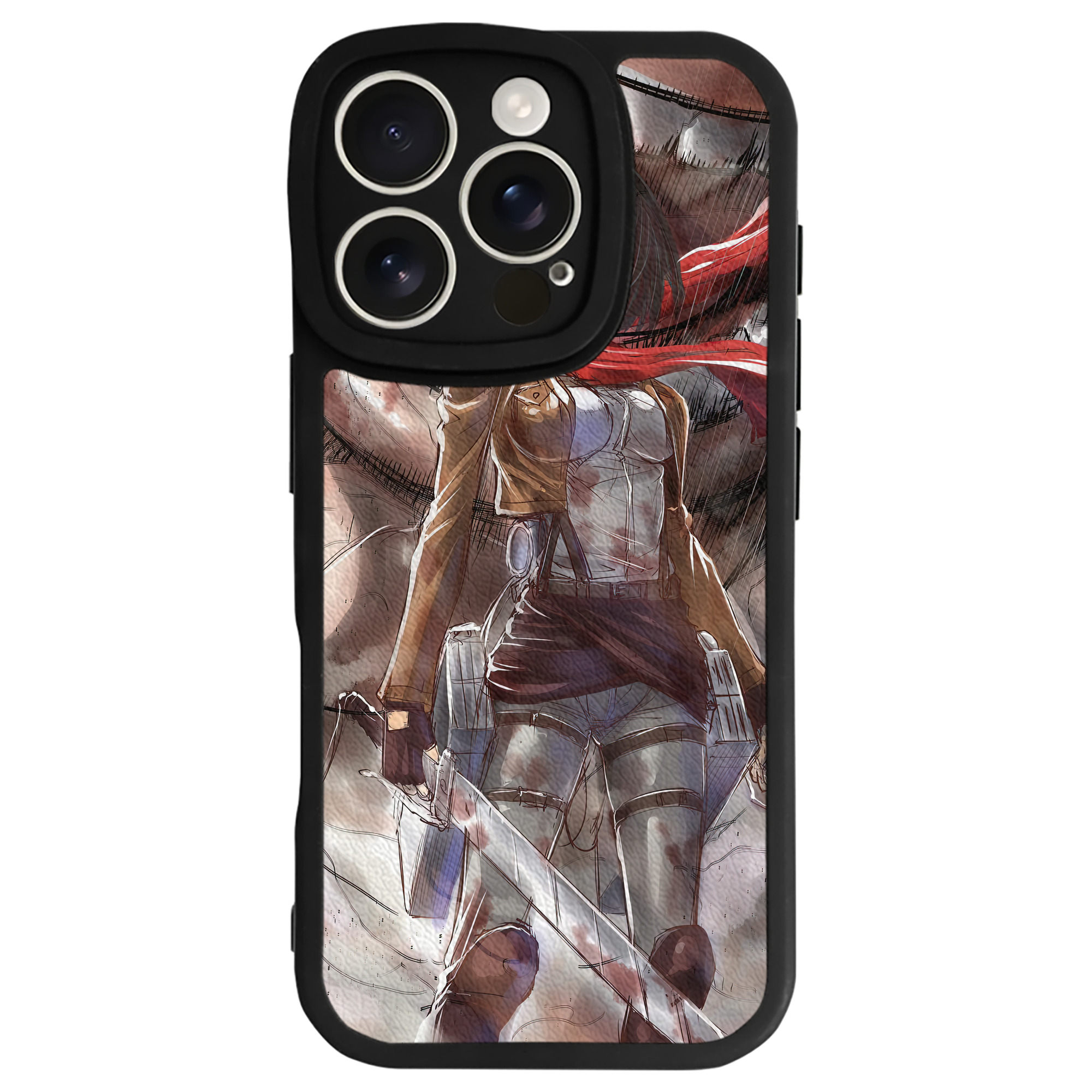 （画像用） 進撃の巨人 Attack on Titan 【iPhone 16シリーズ対応】シリコンスマホケース（レザー調） 材質：シリコン